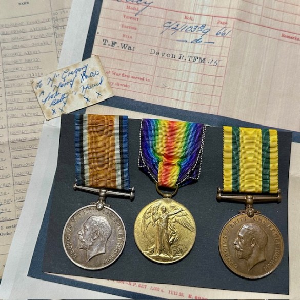 WW1 Devon Regiment Medal Group
